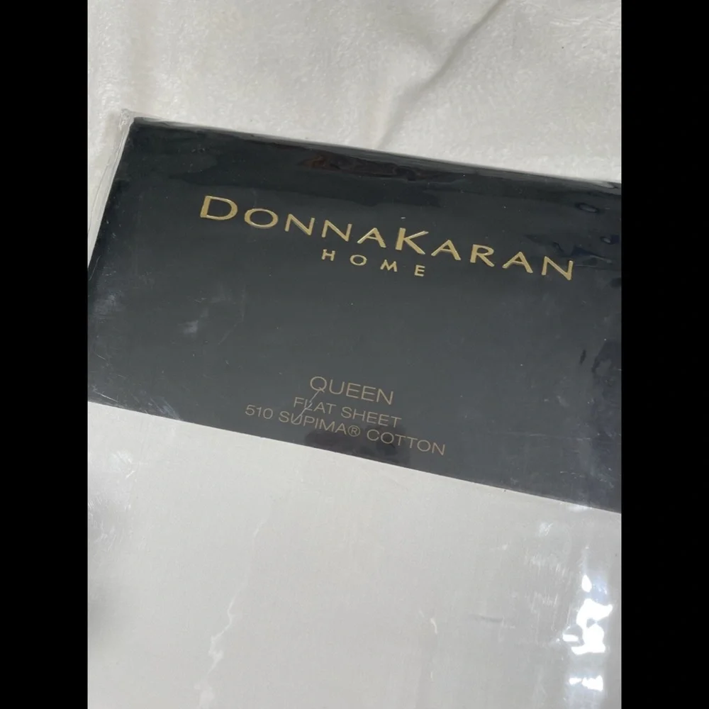 NIB Donna‎ Karan Collection 510 Supima Cotton Flat Sheet White [ QUEEN ]